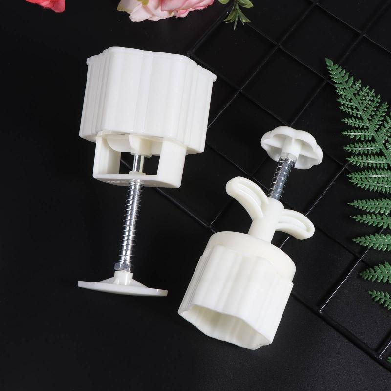 Plastic Mooncake Stamp Cute Flower Shape Mooncake Mold Festival DIY Hand Press Mooncake Cutters Pastry Decorating Gadget