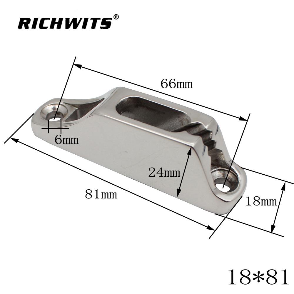 316 Stainless Steel Marine Cleat Sailboat Rope Jammer & Shock Absorbing Tightener