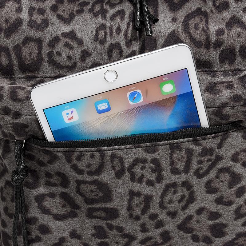 Leopard Print Backpack Travel Backpack Women's Schoolbag