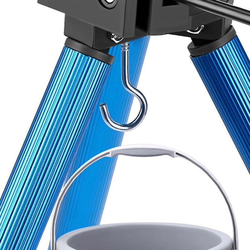 Fishing Rod Rest Tripod Stand Fishing Accessory Aluminum Folding Fishing Rod Tripod Bracket Height Adjustable Portable