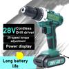 12V LED Cordless Electric Drill Driver Screwdriver