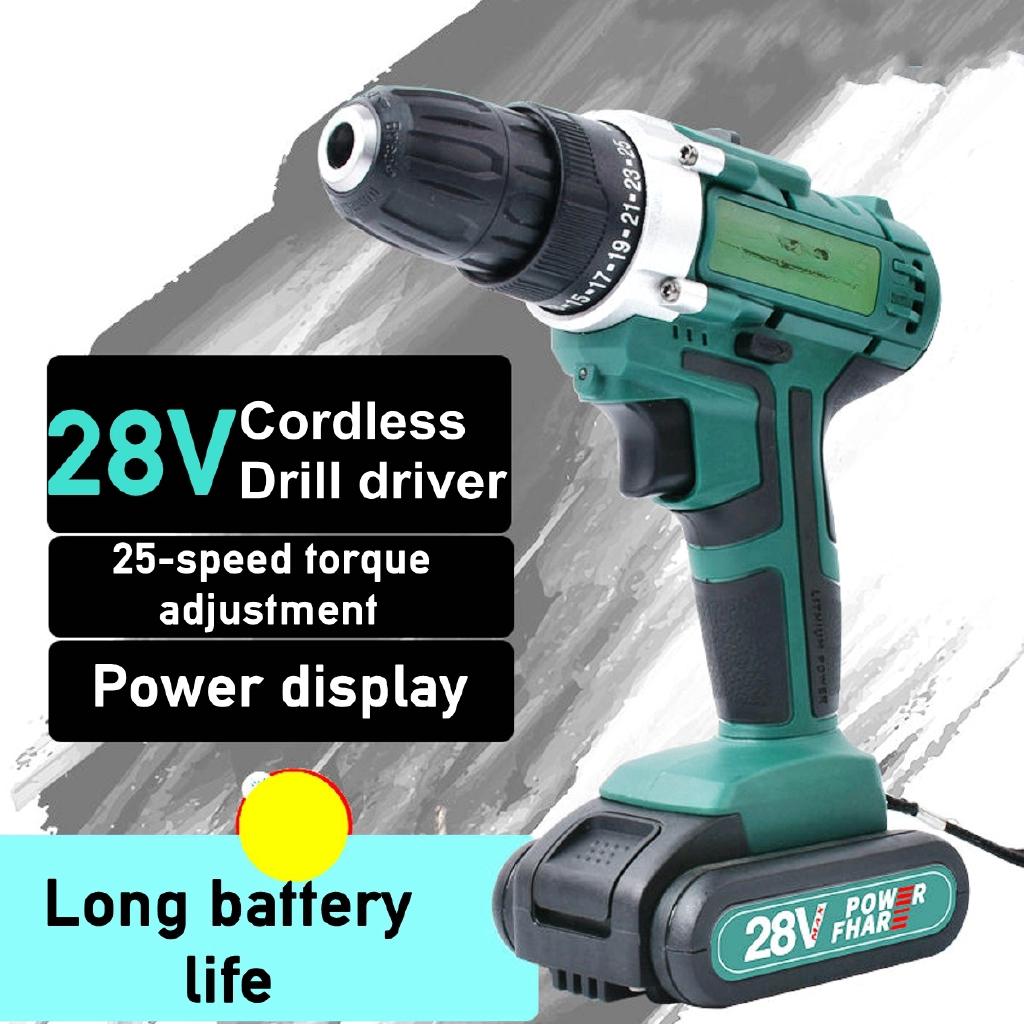 12V LED Cordless Electric Drill Driver Screwdriver