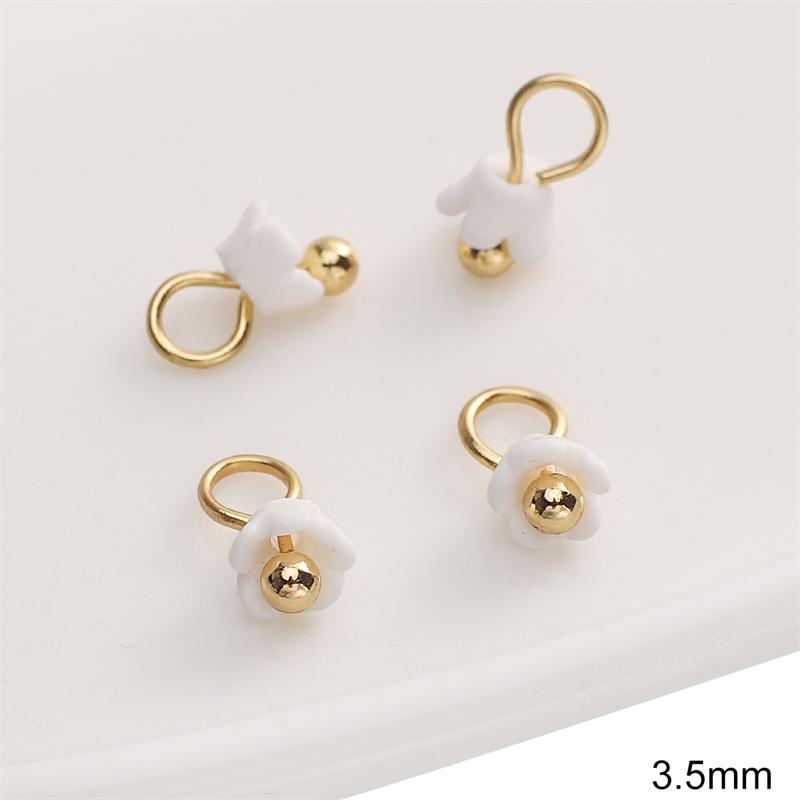 5Pcs Resin Mini Flower Pendant Charms for Necklace Bracelet DIY Jewelry Craft Making