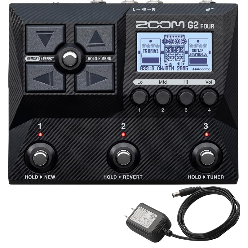 ZOOM G2 FOUR Guitar Multi-Effects Pedal, Black