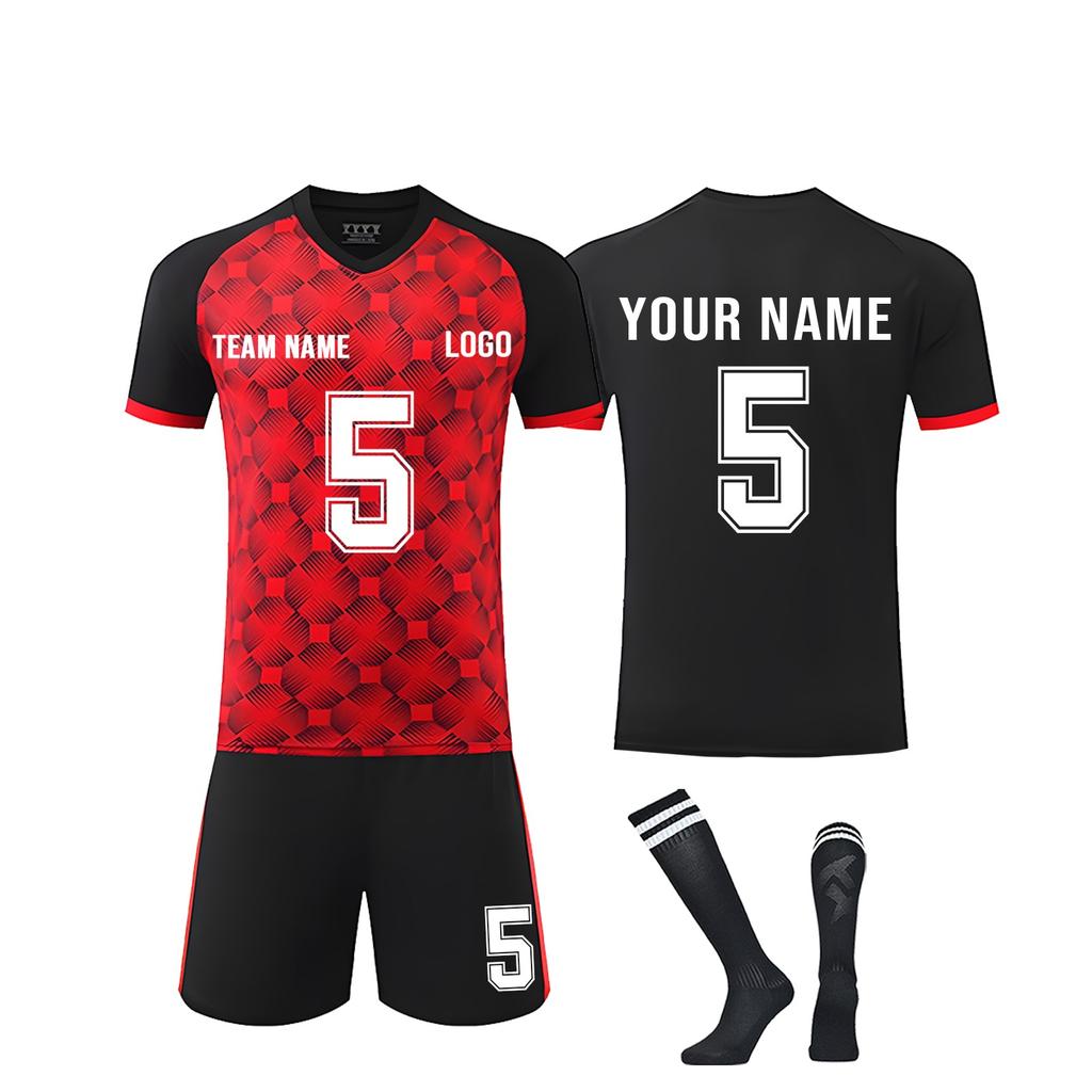 DIY Custom Adult And Children Three-piece Football Uniforms