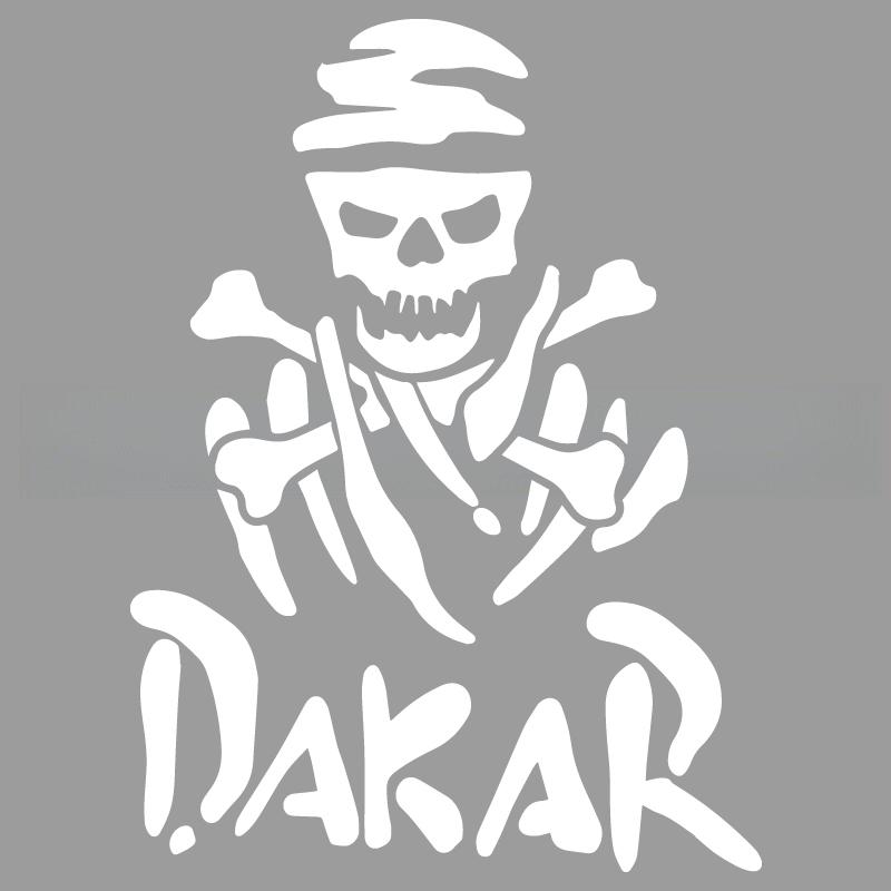 Çizgi film hayranları ve sevenler için havalı kuru kafa çerçevesi Dakar yaratıcı&komik çıkartmalar, araba kamyon motosikletler ve dizüstü bilgisayarlar için yüksek kalite