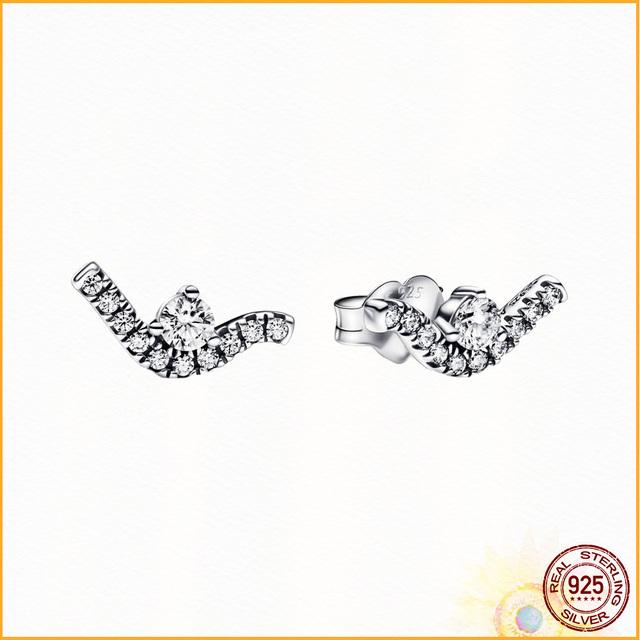 Sparkling Infinity Heart Stud Fashion Earrings 925 Sterling Silver Women  Fashion  Boutique Gift Anniversary Birthday Gift