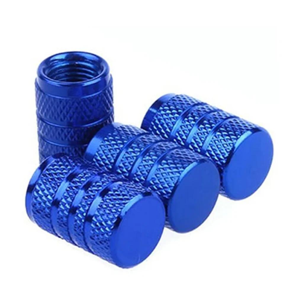 

4 шт. Колпачок вентиля автомобильной шины из алюминиевого сплава, взрывозащищенный колпачок вентиля, крышка сердечника вентиля, колпачок вентиля мотоцикла, обычный для шин синий