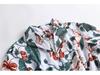 Hepburn-Inspired Floral Tie-Waist Dress with Lapel and Belt