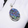 Abalone Shell Gemstone Handmade 925 Sterling Silver Natural Abalone Shell Pendnat Oval Design Pendant Abalone Shell Jewelry For Gifts
