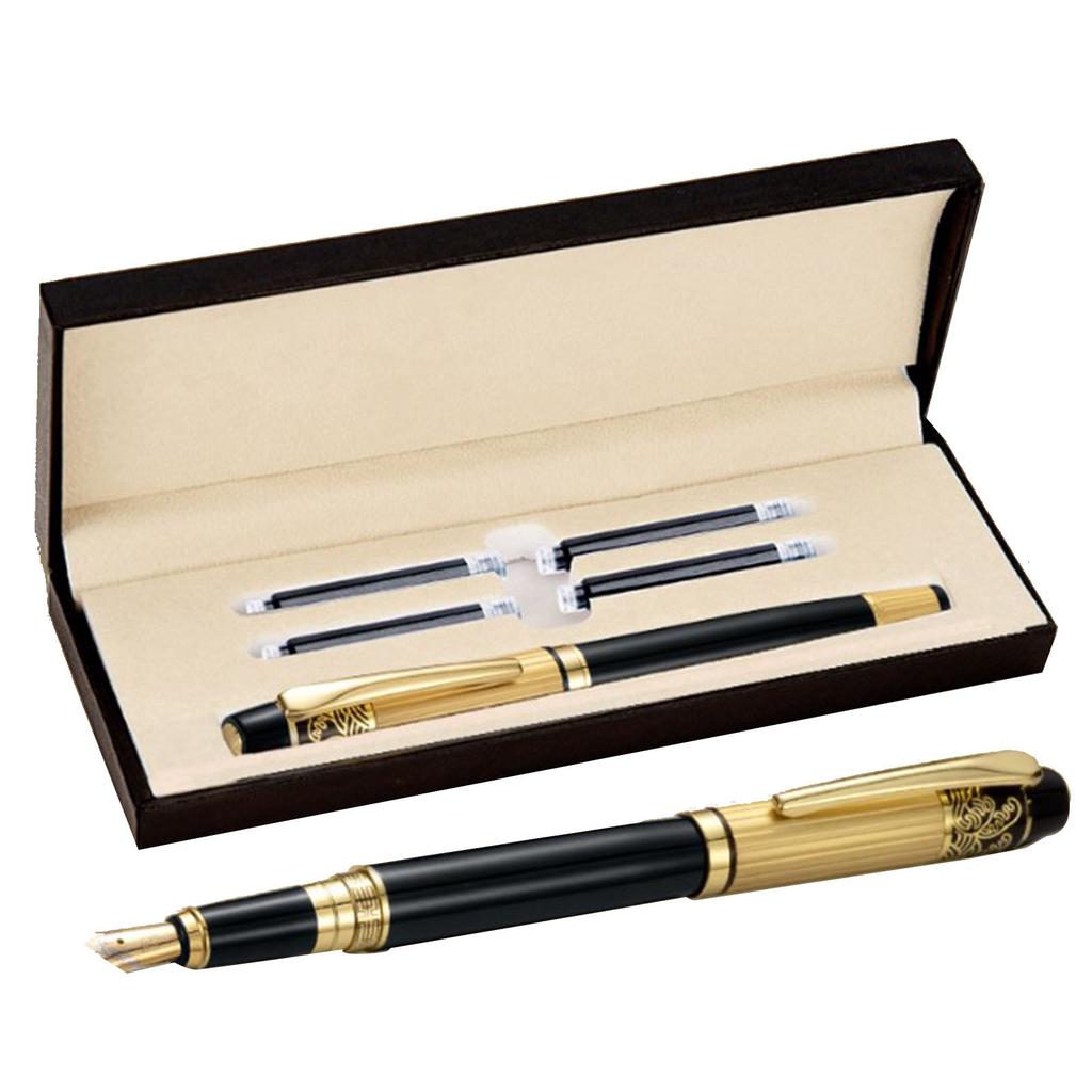 Pluma Estilográfica Escarchada con Cartucho de Tinta Agarre Cómodo Set de Lápices Estilográficos para Estudiante Oficina