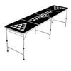 2.4 M Portable Beer Pong Table, Foldable Tailgate Table,Carrying Handles and 6 Pong Balls, Adjustable Height, Lightweight Table for Office, Tailgate
