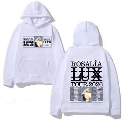 ROSALIA LUX Tour 2026 קפוצ'ון ROSALÍA עם כיס פליז סווטשירט נוח בגדי פאנק האראג'וקו סריגים איכותיים