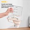 Rice Storage Container Airtight Cereal Dispenser with Pourable Spout And Measuring Cup Lid Plastic Pantry Kitchen Organization Bin for Dry Food Flour