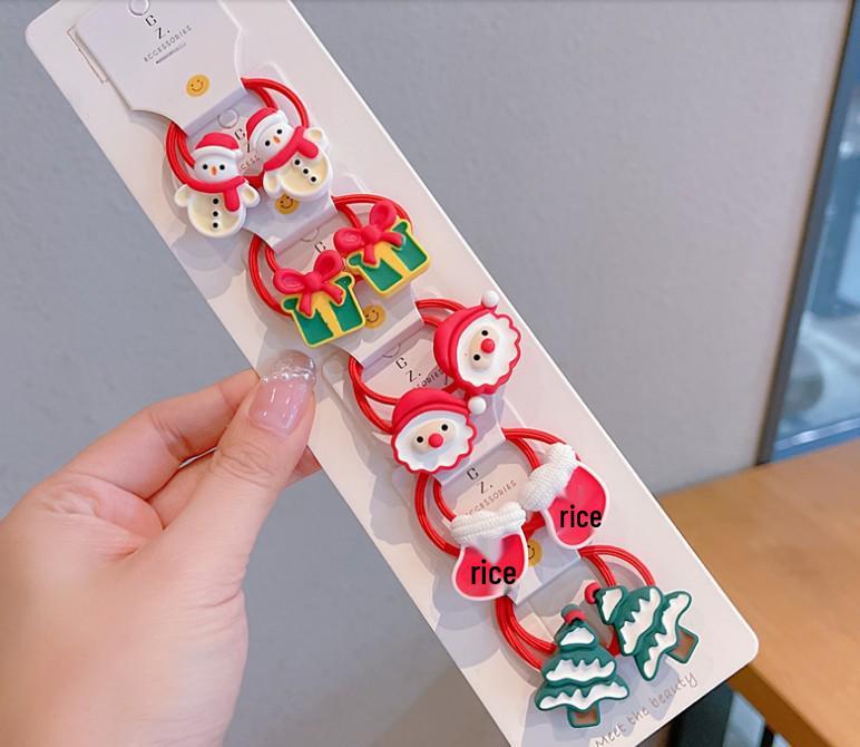 Ensemble de chouchous et pinces Rouges Festifs pour Enfants