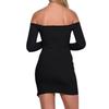 Elegant Women Long Sleeve Off Shoulder Evening Cocktail Party Club Bodycon Mini Dress Us