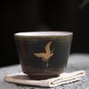 Handmade Coarse Pottery Kiln Change Master Tea Cup Ceramic Hand Painted Crane Teacups Tea Set Drinkware