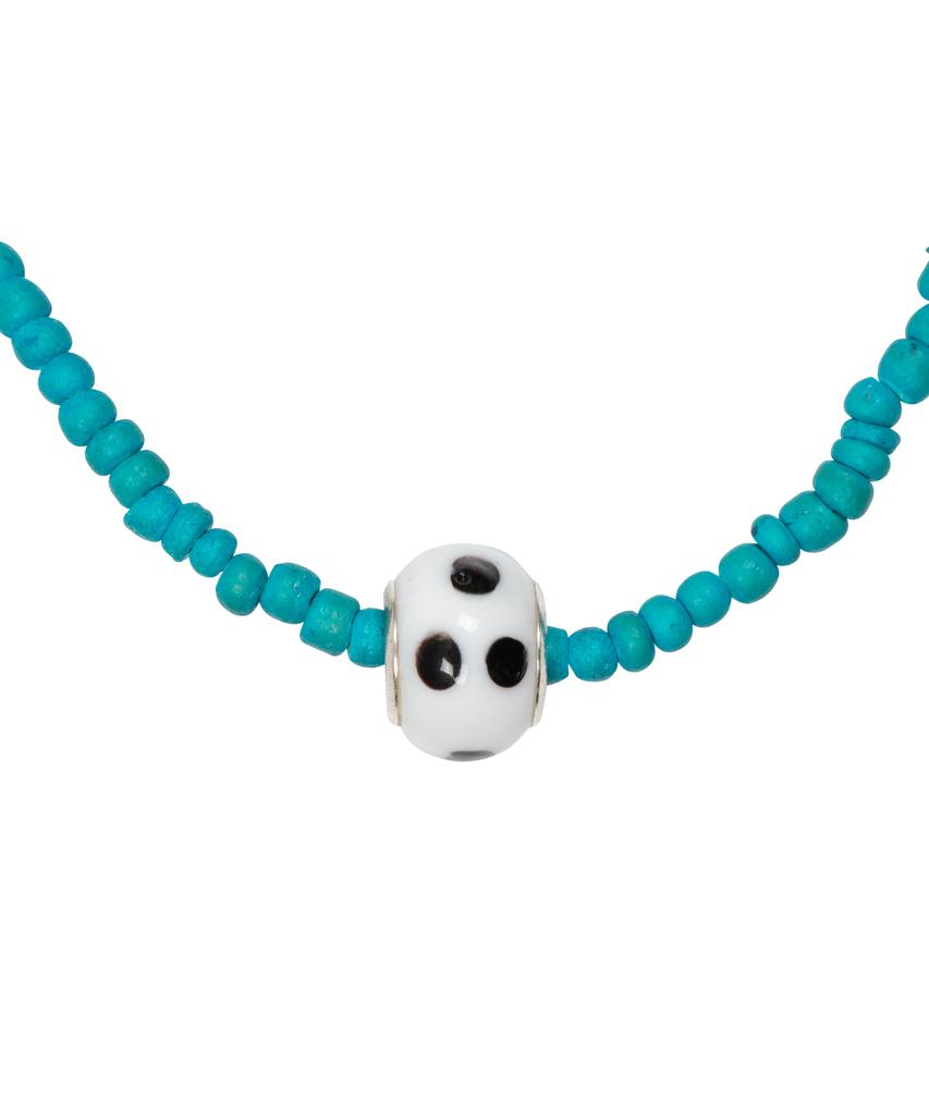 The Coldest Moment Tcm Dot Ball Necklace (Blue)