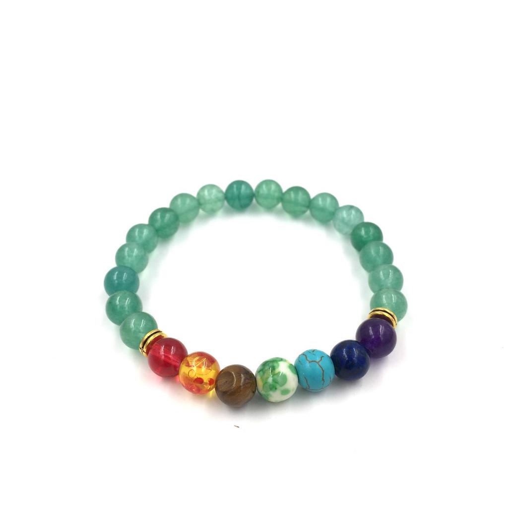 Galaxy Solar System Bracelet: Natural Stone Beads with Eight Planet Charms for Women