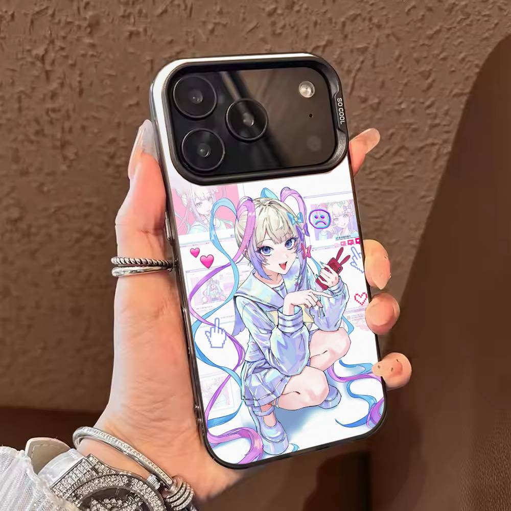 Needy G-Girl Anime Overdoses Phone Case For iPhone 17,16,15,14,13,12,11,Pro Max,Plus Candy Silver Cover