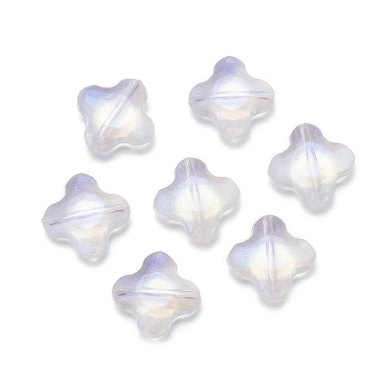 Laserbeschichtete Acryl-Herz- und Blumenperlen für DIY-Armbänder