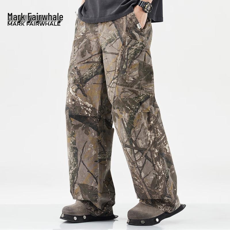 Mark Fairwhale Men's Camouflage Straight-Leg Cargo Pants