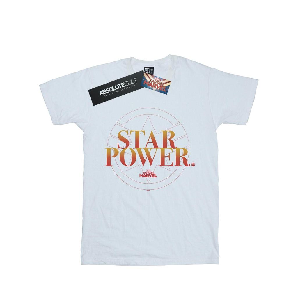 Marvel Mens Captain Marvel Star Power T-Shirt