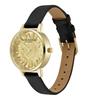 Authorized Distributor Olivia Burton Watch Ladies 24000222 3D Flower Midi Gold Black Leather [OLIVIA BURTON]