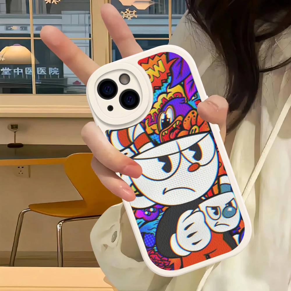 

Popular Animation C-Cuphead S-Show Phone Case Hard Leather For IPhone 14 13 16 Mini 15 14 11 12 Pro Max Plus Fundas iPhone 14