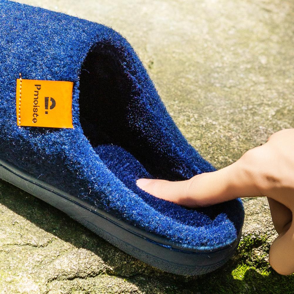 Pánské super měkké plstěné pantofle s polštářky z paměťové pěny - Teplé zimní domácí boty s protiskluzovou pohodlnou podrážkou z TPR