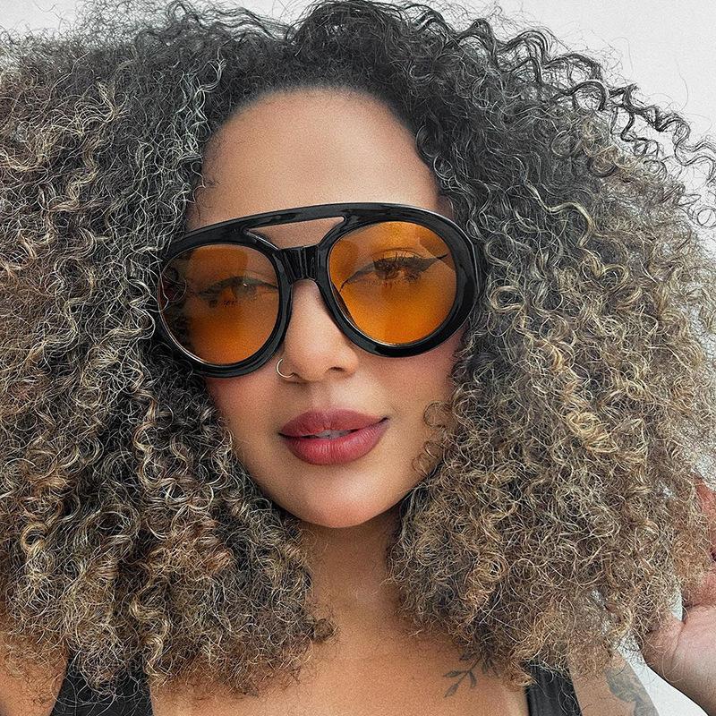 Fashion Oversized Sunglasses Women Vintage Round Big Frame Shades UV400 Sun Glasses Female Eyewears Oculos De Sol