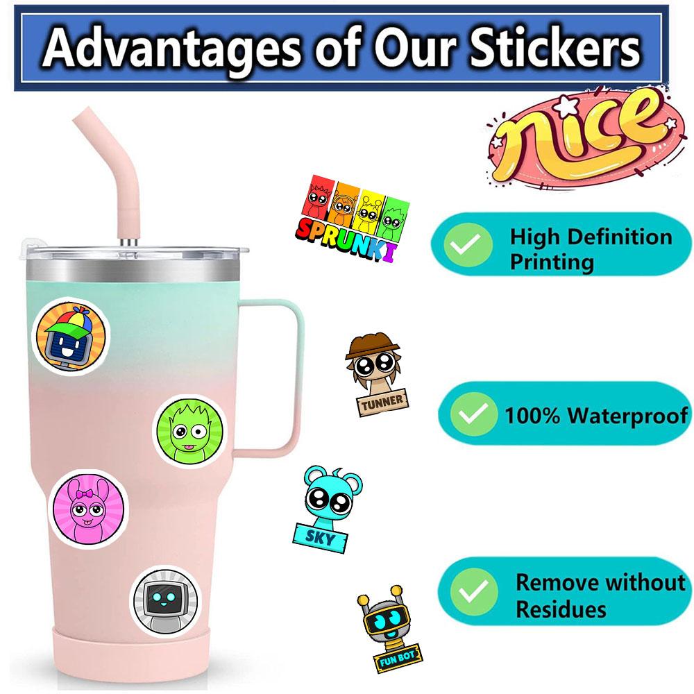 50/100 Unique Incredibox Plush Rhythm Box Graffiti Computer Decoration Music Hip Hop Game Stickers