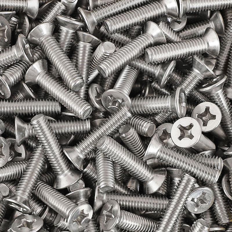 

304 Stainless Steel Pan & Phillips Head Countersunk Screws M2.5-M4, Set of 6 Sizes M3.5*8 (100 pcs)