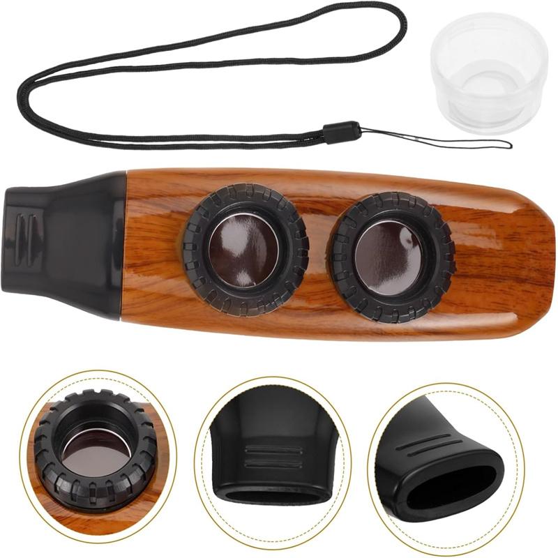 Dwukomorowe Kazoo Instrument Muzyczny, Lekkie Trwałe Wzornictwo Słojów Ćwiczebne Kazoo do Akompaniamentu Gitary Ukulele