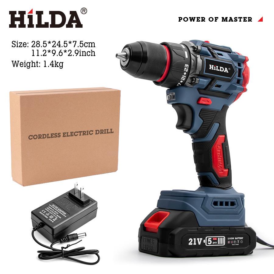 21V Brushless Lithium Rechargeable Hand Drill & High-Power Electric Screwdriver Set