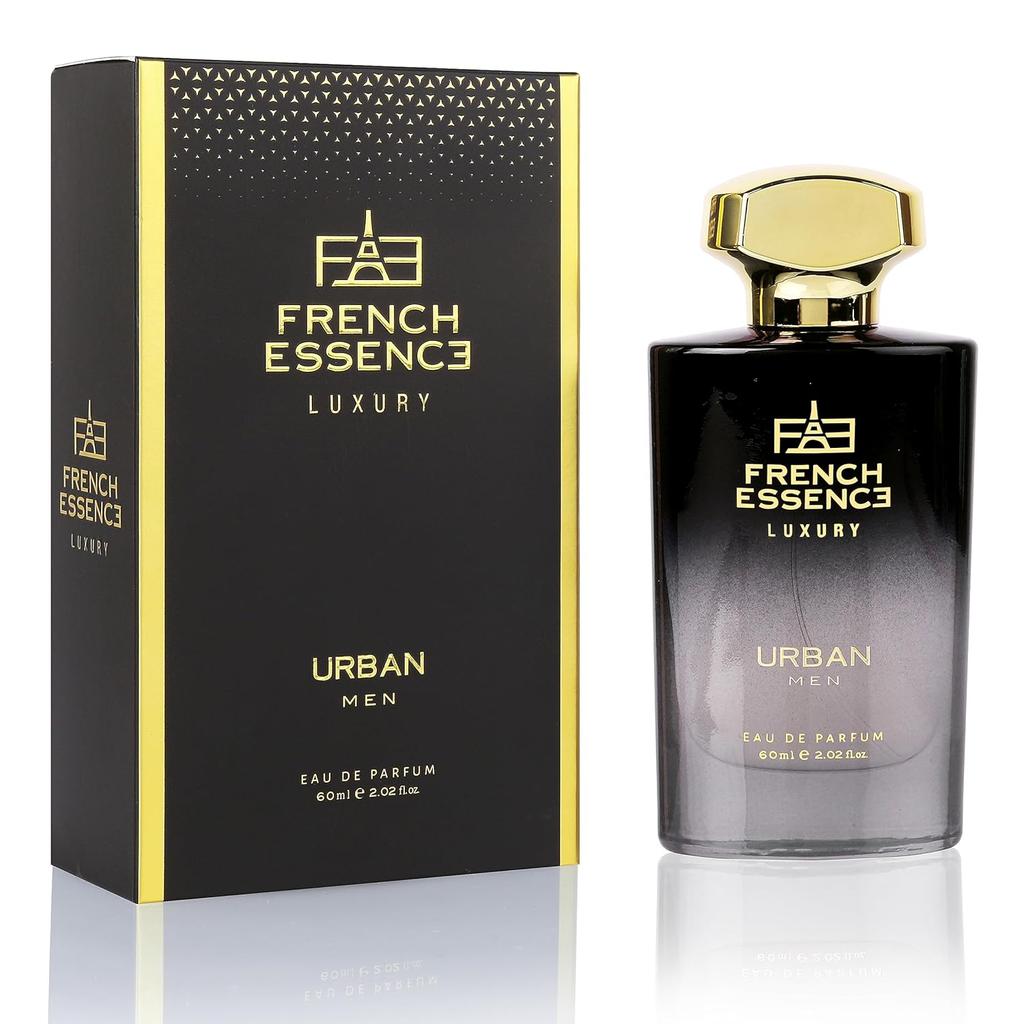 French Essence Eau De Parfum Pour Homme, 60ml | Parfum de luxe haut de gamme | Parfum longue durée | Cadeau pour mari et petit ami (Urbain)