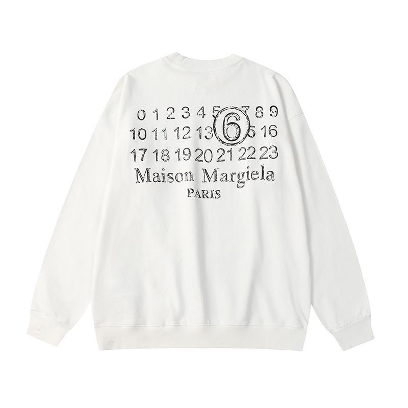 MM6 Maison Margiela European Niche Trendy Logo Loose Cotton Terry Sweatshirt