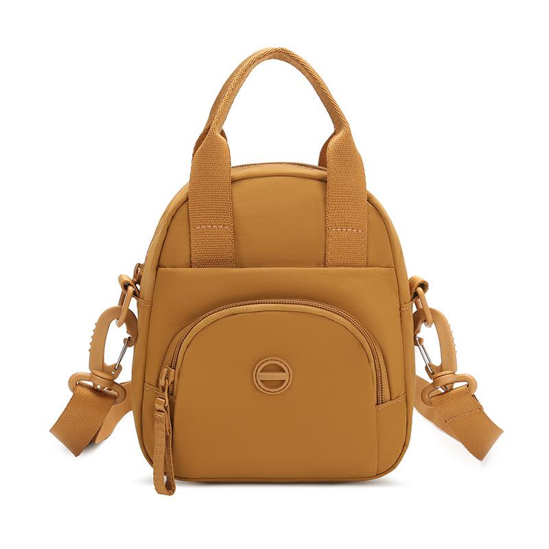 Women's Solid Color Nylon Bag Large Capacity Mobile Phone Bag Shoulder Bag Crossbody Bag