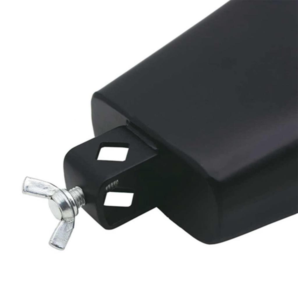 Durable 6-inch Metal Cowbell Percussion Drum Block with Sticks, Easy To Store and Carry, Percussion Accessory