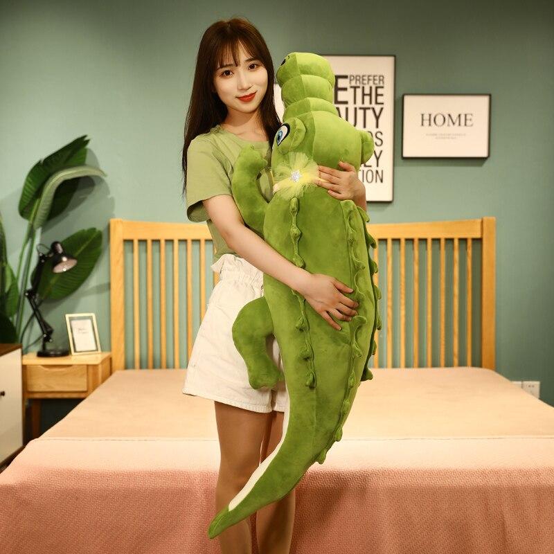 Lovely Giant Crocodile Plush Pillow Cartoon Stuffed Soft Animal Cushion Kawaii Dolls Birthday Gift for Boys Baby