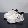 Ju Good-looking Fleece White Shoes, Women's Autumn and Winter Heightened Platform Shoes, New Lightweight Soft-soled Sports and Casual Shoes