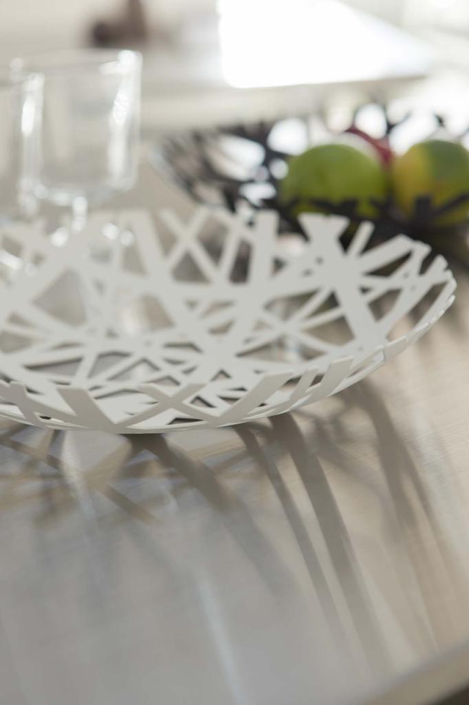 Yamazaki Jitsugyo (Yamazaki) Ovocná koule Bílá Přibl. Š26 x H26 x V4,5 cm Věž Nádoba na sladkosti Košík na ovoce 2497