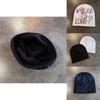 Simple Color Blocked Letter Pattern Neutral Casual Warm Knitted Hat For Streetwear Style