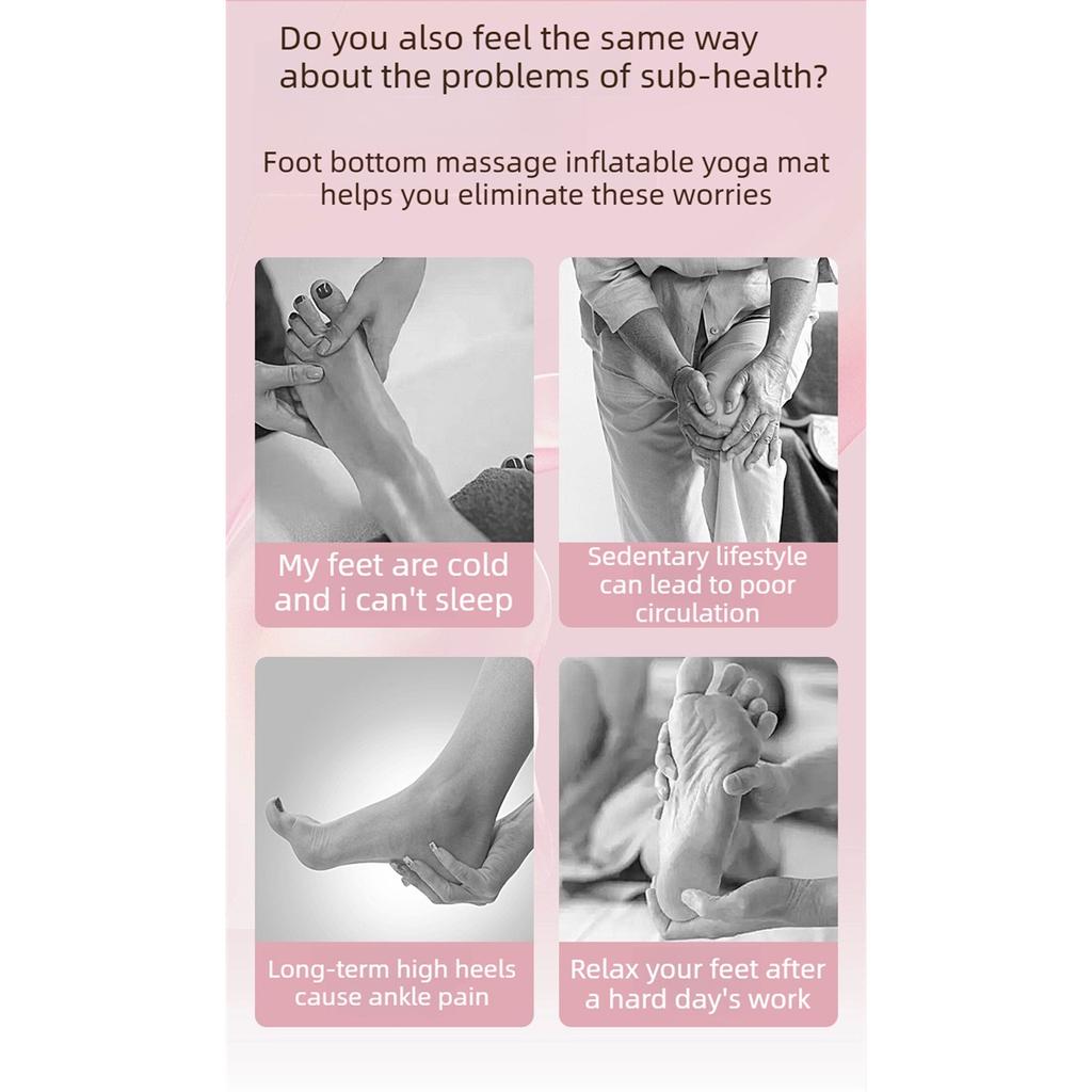 Massage Foot Pad Multi-Function Magnetic Acupressure Mat New Anti-Slip Home Inflatable Foot Roller Reflexology Massager