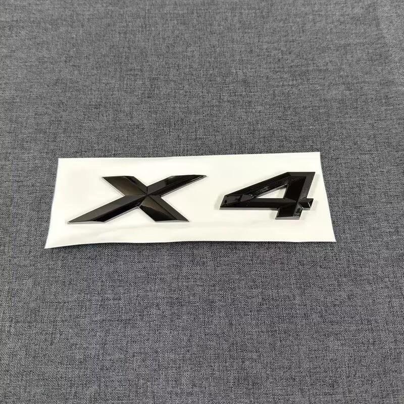 3D ABS Schwarz Chrom Auto Buchstaben Heckklappe Emblem X1 X2 X3 X4 X5 X6 X7 Logo Aufkleber Schriftzug Zubehör