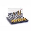 Gold, Silver, Black & White Chess Set - Available in Large, Medium, and Small Sizes for Direct Overseas Sales