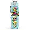 1PC Cross Flower Religious Decor Print 750ml Color Plastic Sports Water Bottle Leakproof Flip Straw Lid Suitable for Sports Office Home Use