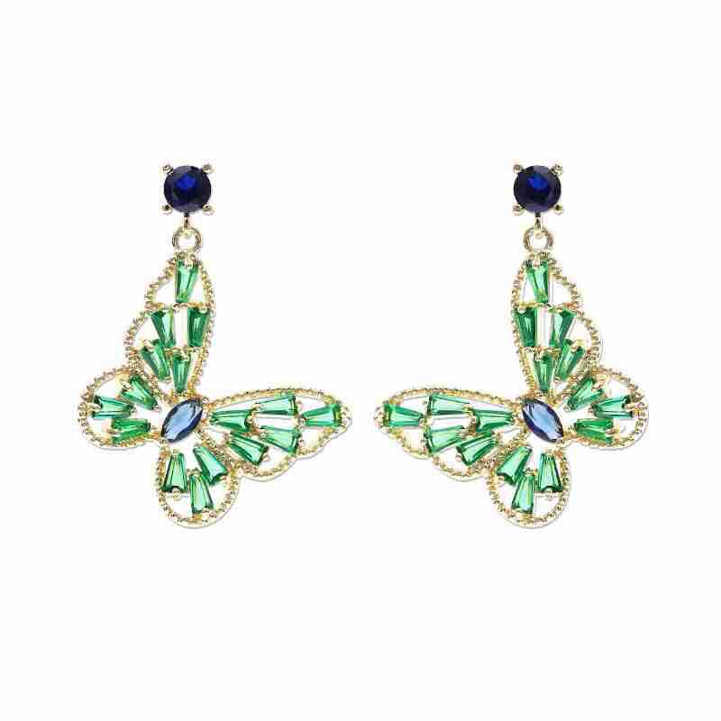 Butterfly niche design hollow stud earrings light luxury earrings high-end earrings