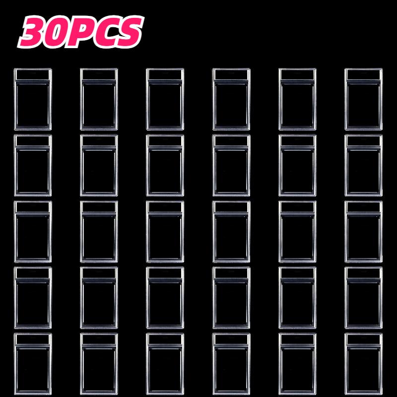 10/20/30pcs 35pt Standard Sport Card Trading Card Protective Boxes Acrylic Transparent Baseball Card Holders with Label Position