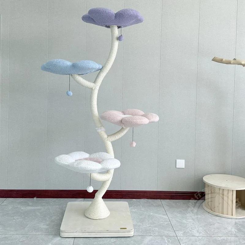 Cat Climbing Frame Big Cat Claw Tree Nest Tower Sisal Grinding Claw Rod Removable Washable Pet Entertainment To Rest Products